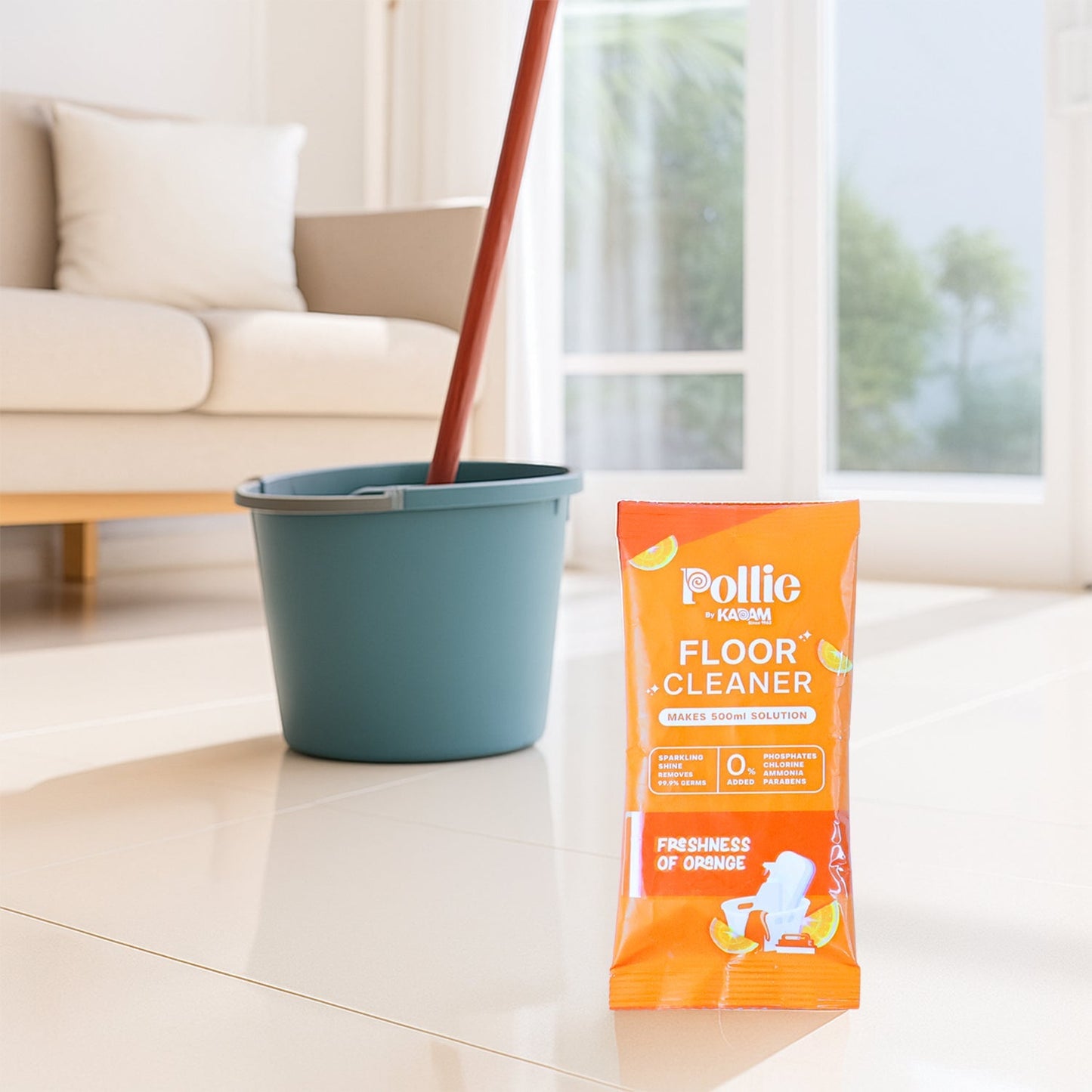 Pollic Kadam Concentrated Floor Cleaner Sachet – Orange Fresh Fragrance (50 Gm) signaturekarts