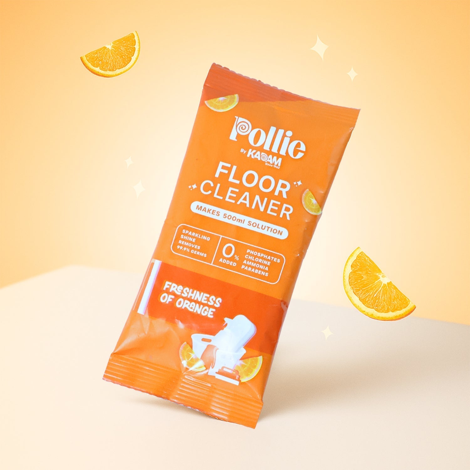 Pollic Kadam Concentrated Floor Cleaner Sachet – Orange Fresh Fragrance (50 Gm) signaturekarts