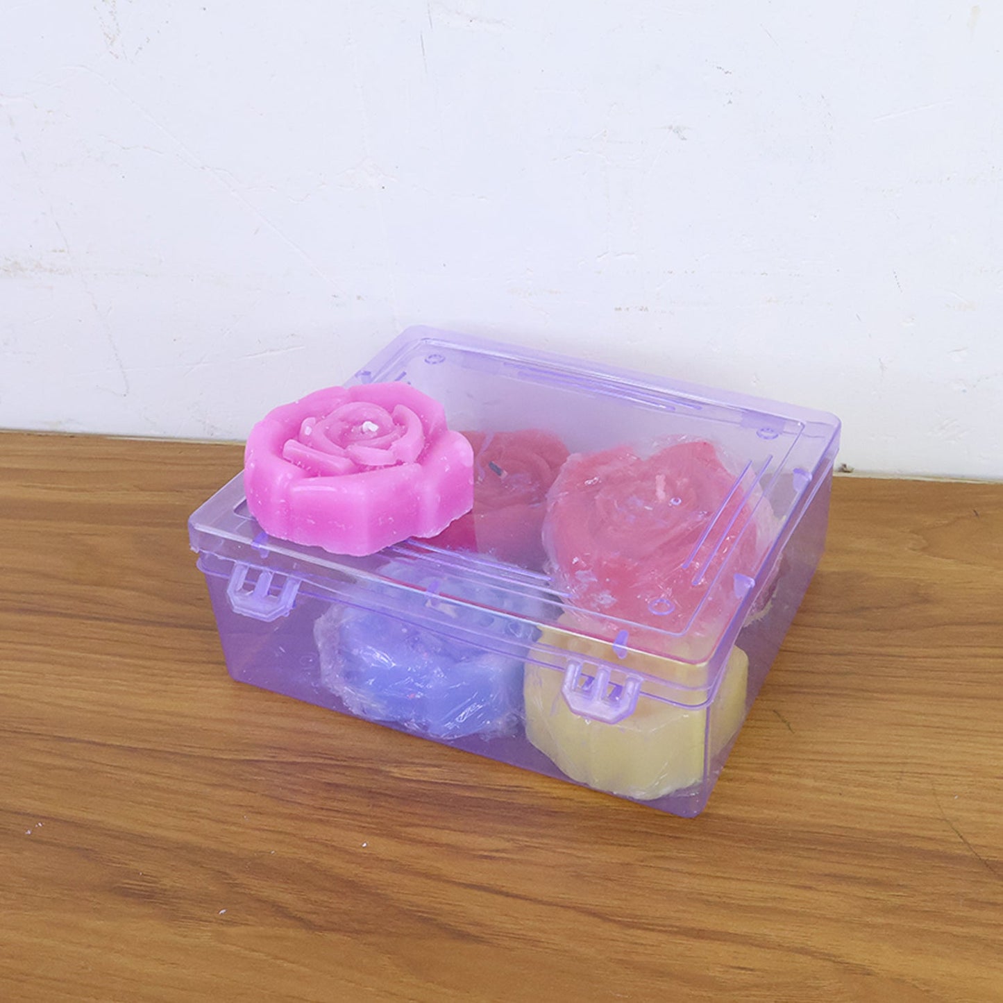 Rose Shaped Wax Candle Set (6 Pc) signaturekarts