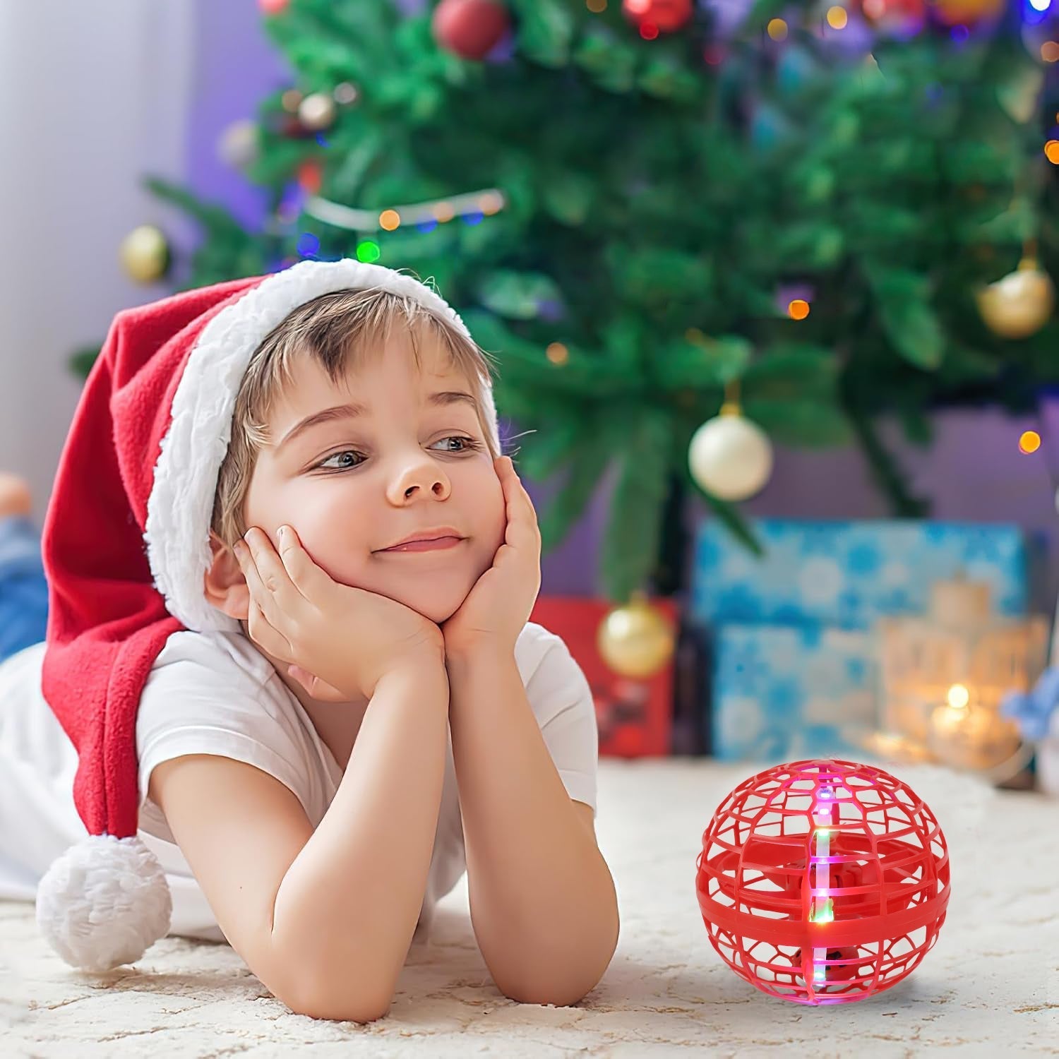 Flying Ball Toys, USB Rechargeable Built-in RGB Lights 360°Rotating Magic Controller signaturekarts