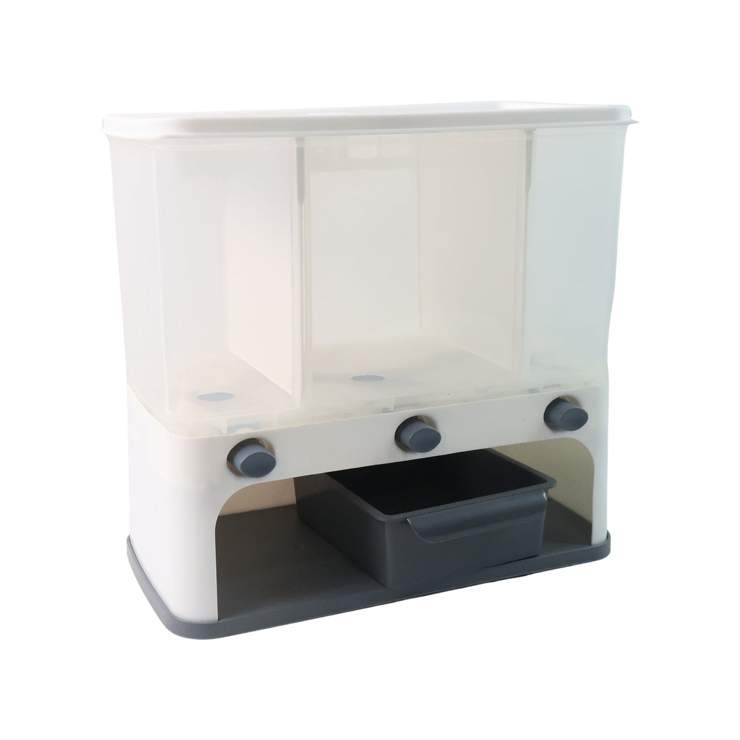 Easy Flow Cereal Dispenser for Kitchen 3 in 1 Push Button Wall Mount Container Your Brand