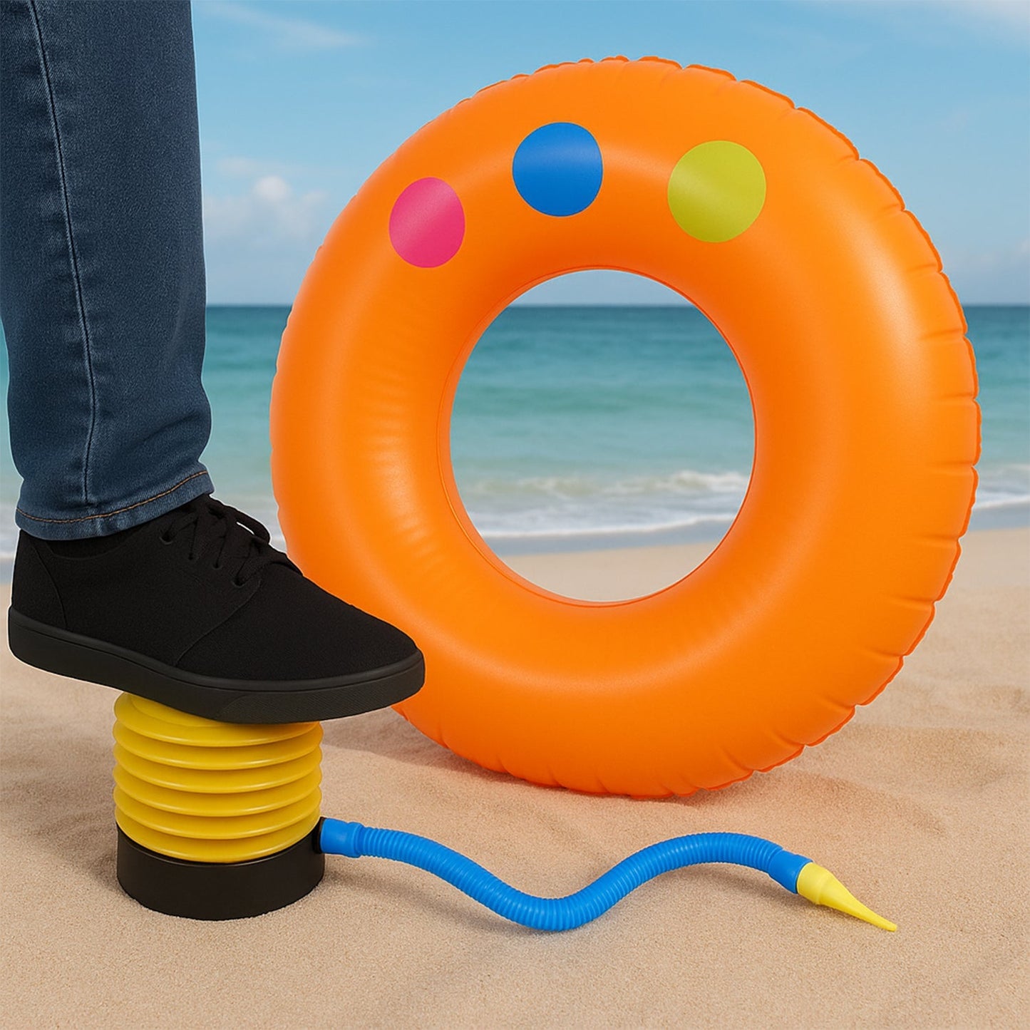 Portable Foot Air Pump with Hose Signature Kart