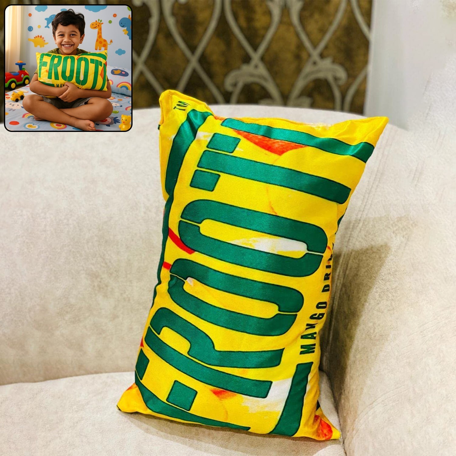 Soft Plush Cartoon Character Kids Pillow Cushion for Baby (40 x 25 Cm / 1 Pc) signaturekarts