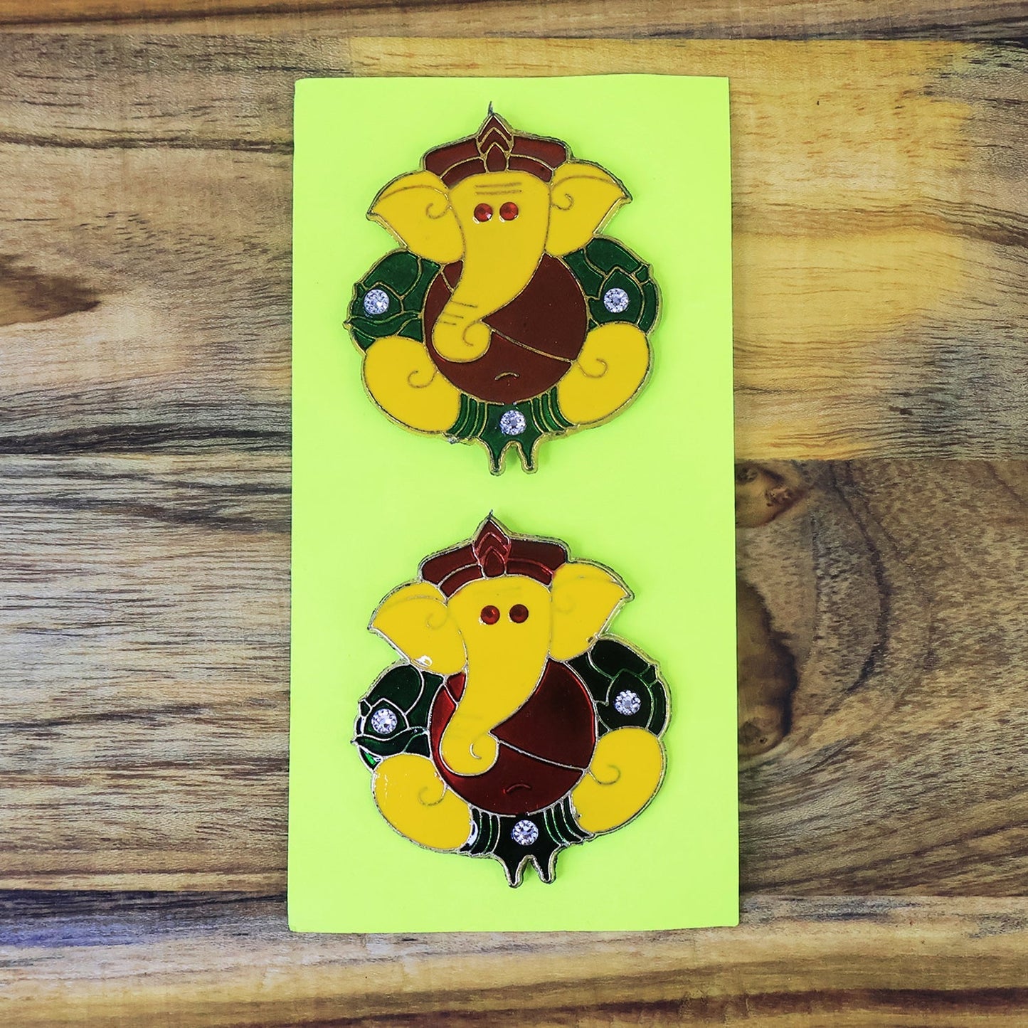 Decorative Lord Ganesha Wall Hanging Stickers (2 Pc) signaturekarts
