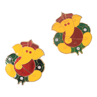 Decorative Lord Ganesha Wall Hanging Stickers (2 Pc) signaturekarts