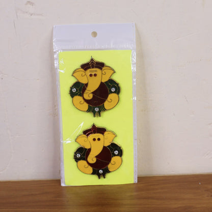 Decorative Lord Ganesha Wall Hanging Stickers (2 Pc) signaturekarts