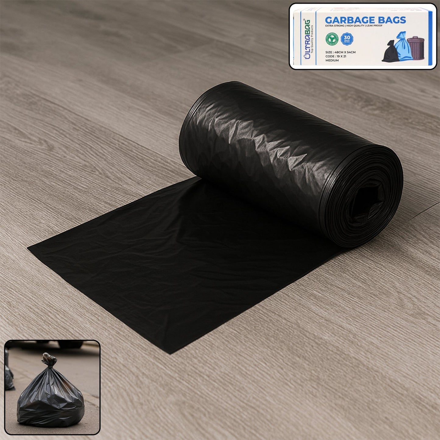 Extra-Strong Garbage Bag Roll (48x54CM / 1 Pc) The Morsignaturekarts