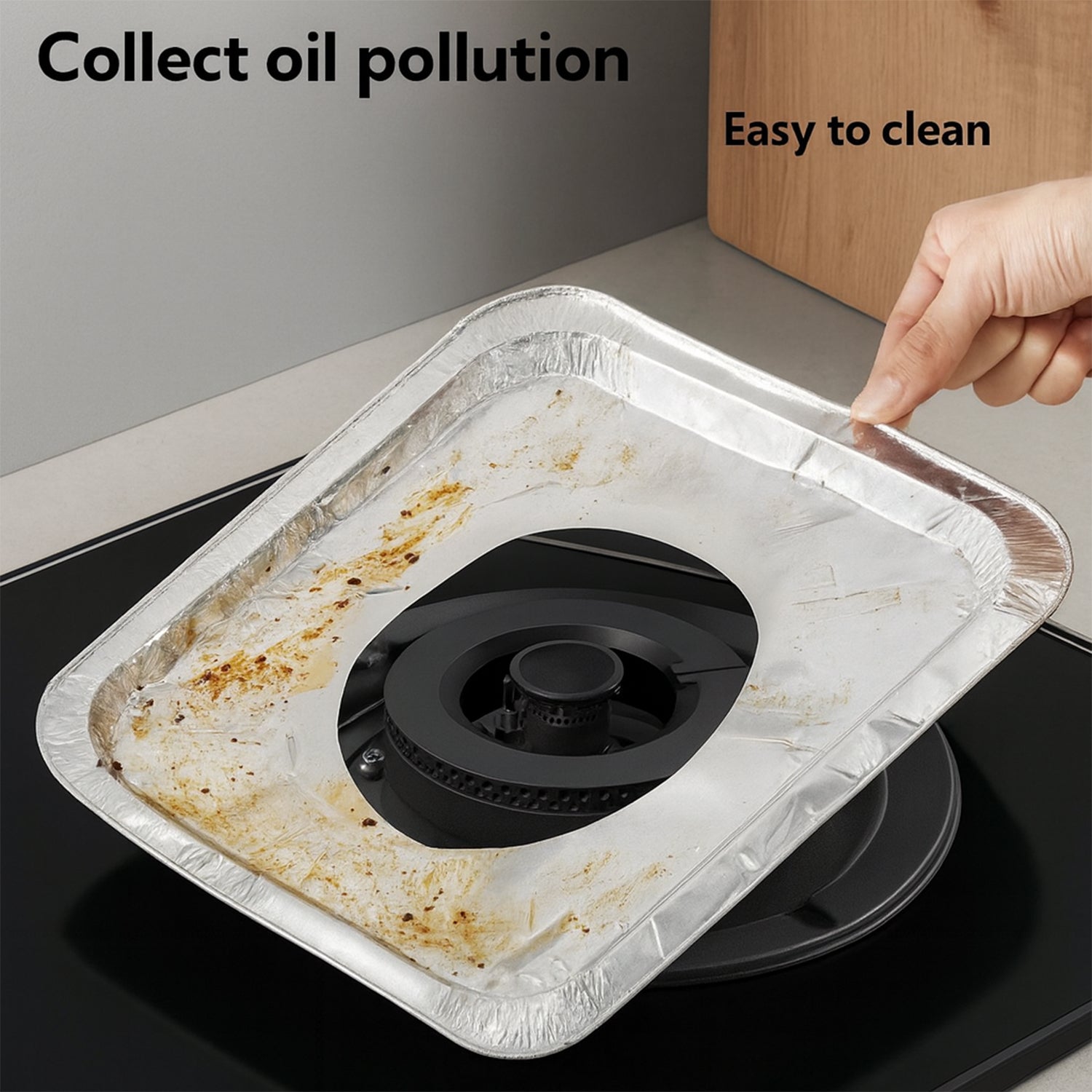 Aluminum Gas Stove Burner Protector Covers (10 Pc / 23x23 cm) signaturekarts
