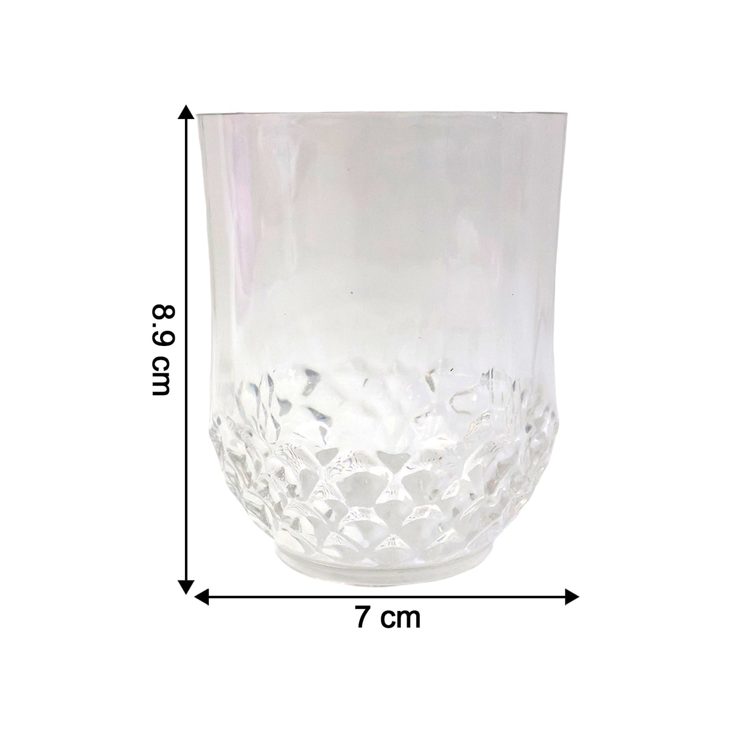 Transparent Diamond-Pattern Drinking Glass Set (6 Pc Set) The Morsignaturekarts