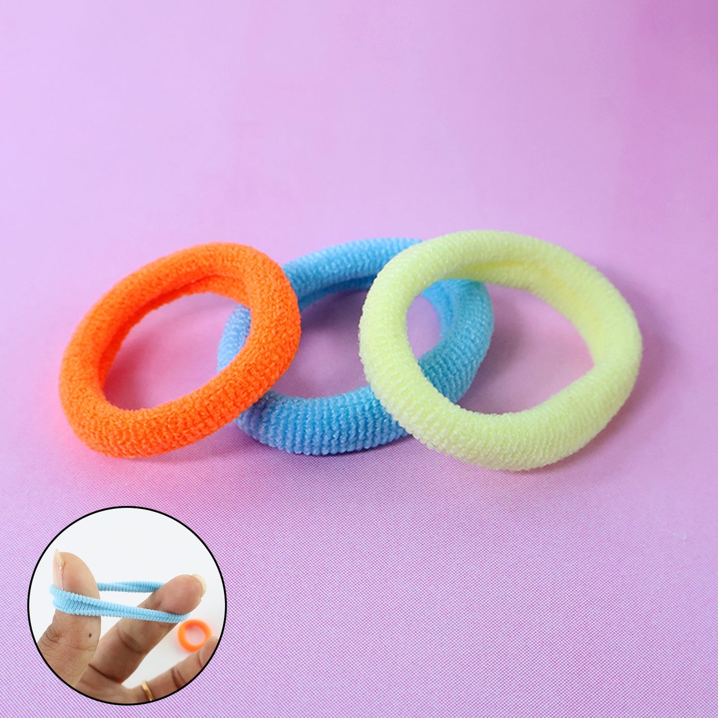 Seamless Soft Hair Elastics - (3 Pc / Set) signaturekarts