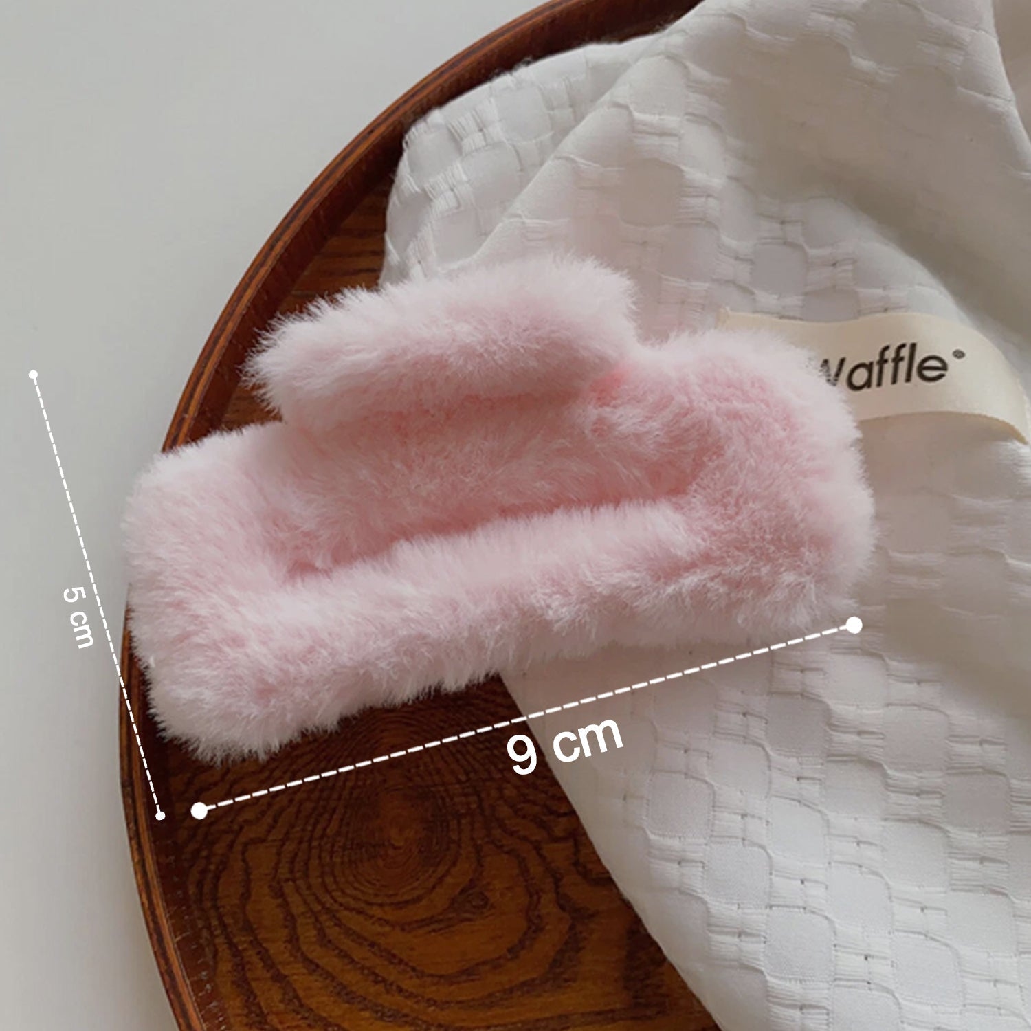 Big-Size Soft Faux Fur Hair Claw Clips (12 Pc) signaturekarts