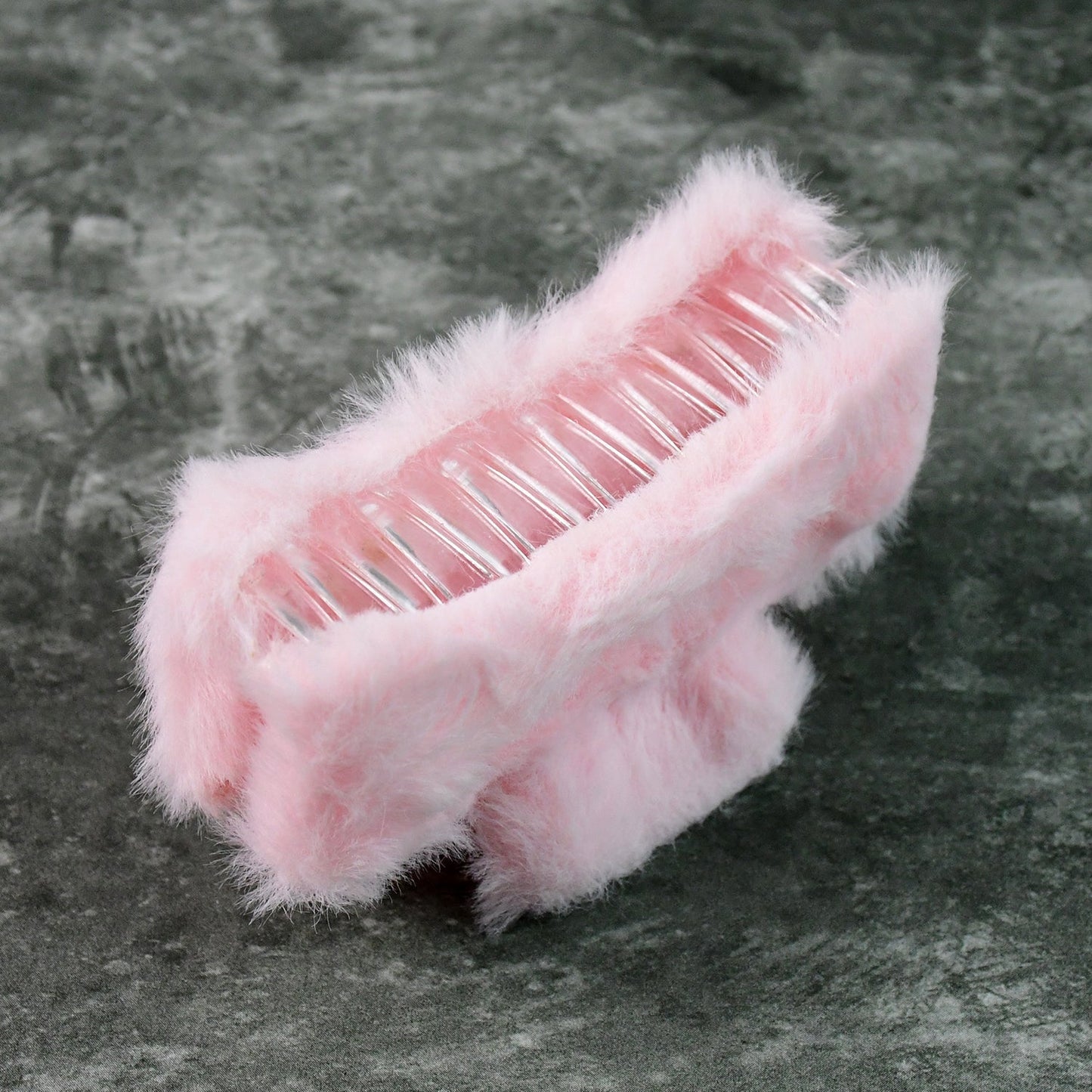 Big-Size Soft Faux Fur Hair Claw Clips (12 Pc) signaturekarts