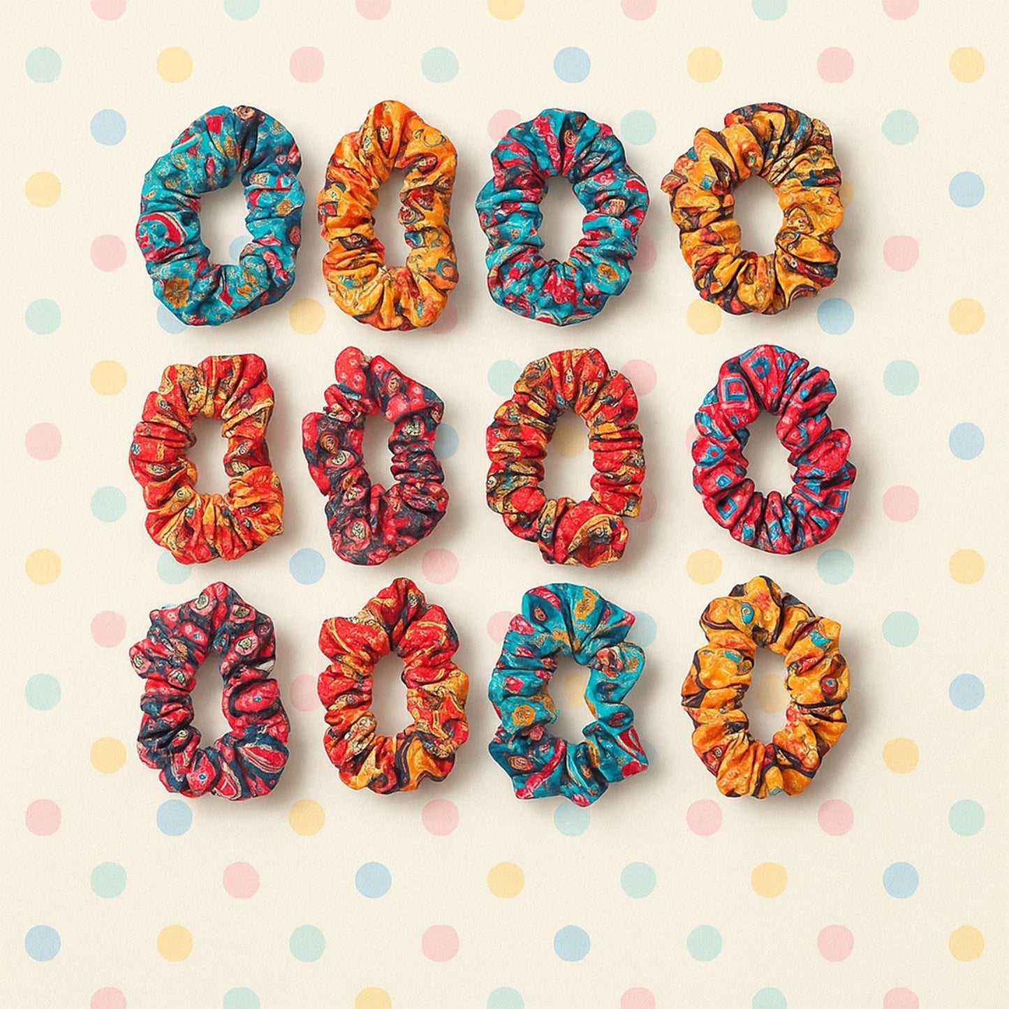 Set of 12 Stylish Printed Fabric Hairband signaturekarts