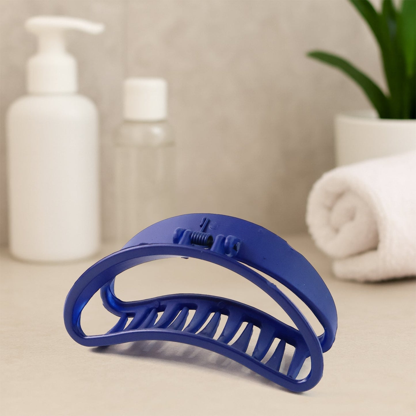 Plastic Hair Clamp Grip, Simple Matte Hair Barrette Clamp (12 Pc) Signature Kart