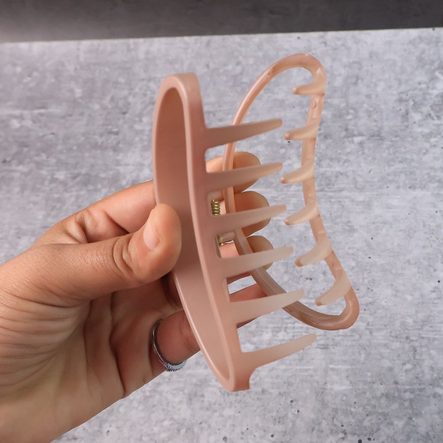 Plastic Hair Clamp Grip, Simple Matte Hair Barrette Clamp (12 Pc) Signature Kart