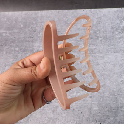 Plastic Hair Clamp Grip, Simple Matte Hair Barrette Clamp (12 Pc) Signature Kart