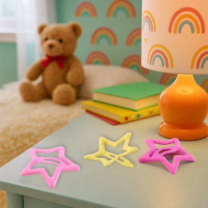 Star-Shaped Hair Clips for Girls - (3 Pc) signaturekarts