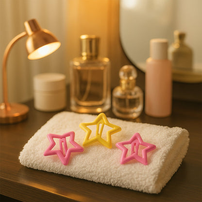Star-Shaped Hair Clips for Girls - (3 Pc) signaturekarts