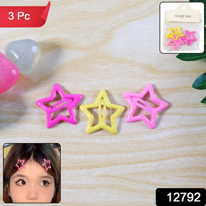Star-Shaped Hair Clips for Girls - (3 Pc) signaturekarts