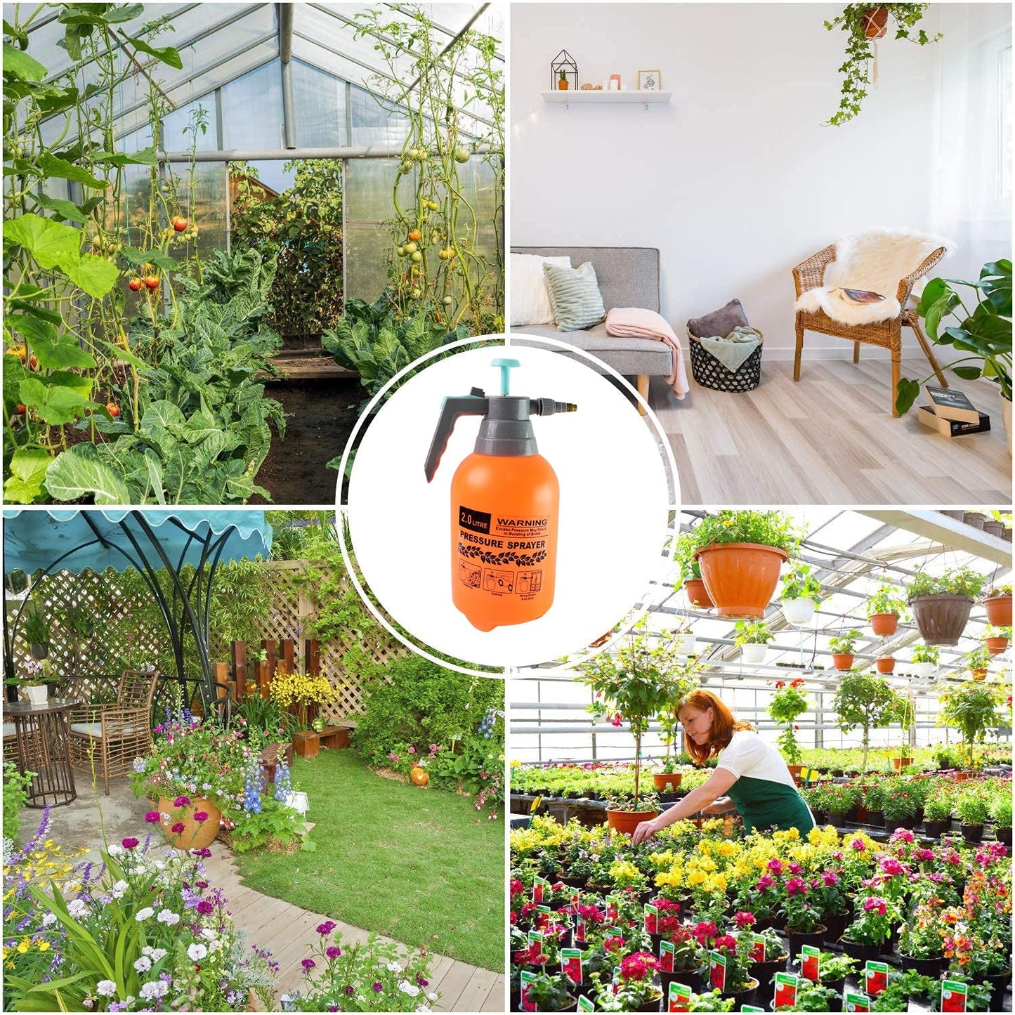 Water Sprayer Hand-held Pump Pressure Garden Sprayer - 2 L (Mix Color) Your Brand