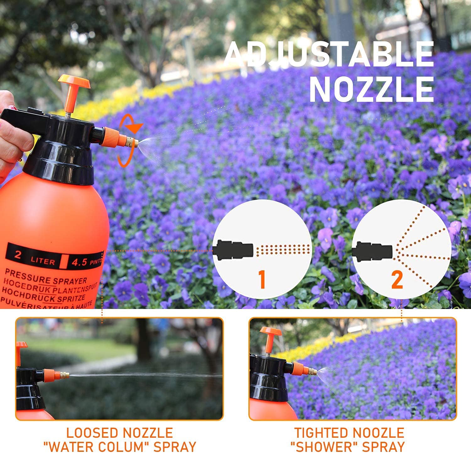 Water Sprayer Hand-held Pump Pressure Garden Sprayer - 2 L (Mix Color) Your Brand