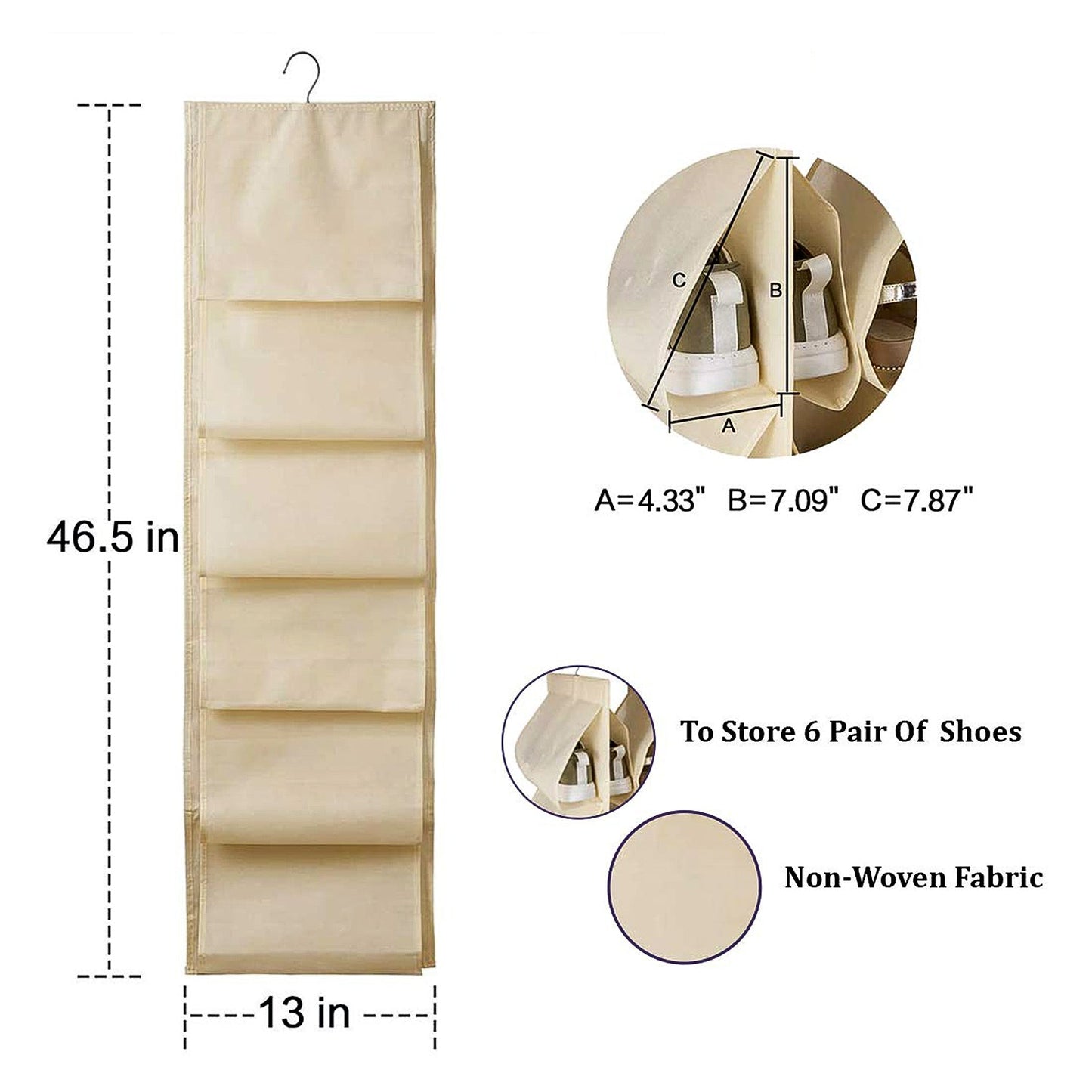 12 Grids Hanging Storage Bag (1 Pc / 12 Pocket / Mix Color) The Morsignaturekarts