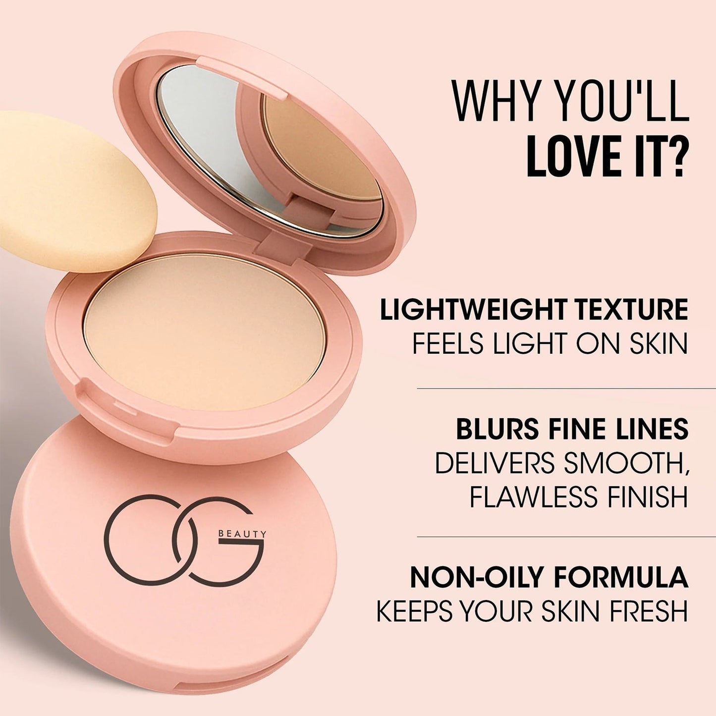 OG Beauty Hazelnut Flawless Touch Compact Powder (9 GM / 1 Pc) signaturekarts