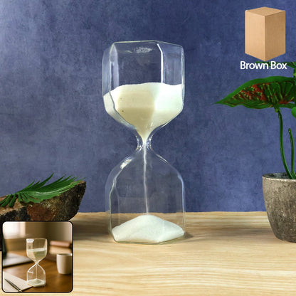 Elegant Glass Hourglass Sand Timer (1 Pc) signaturekarts