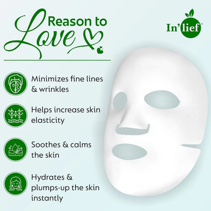 In’lief Hyaluronic Acid 0.1% & Aloe Vera 0.5% Hydrating Facial mask (1 Pc) signaturekarts
