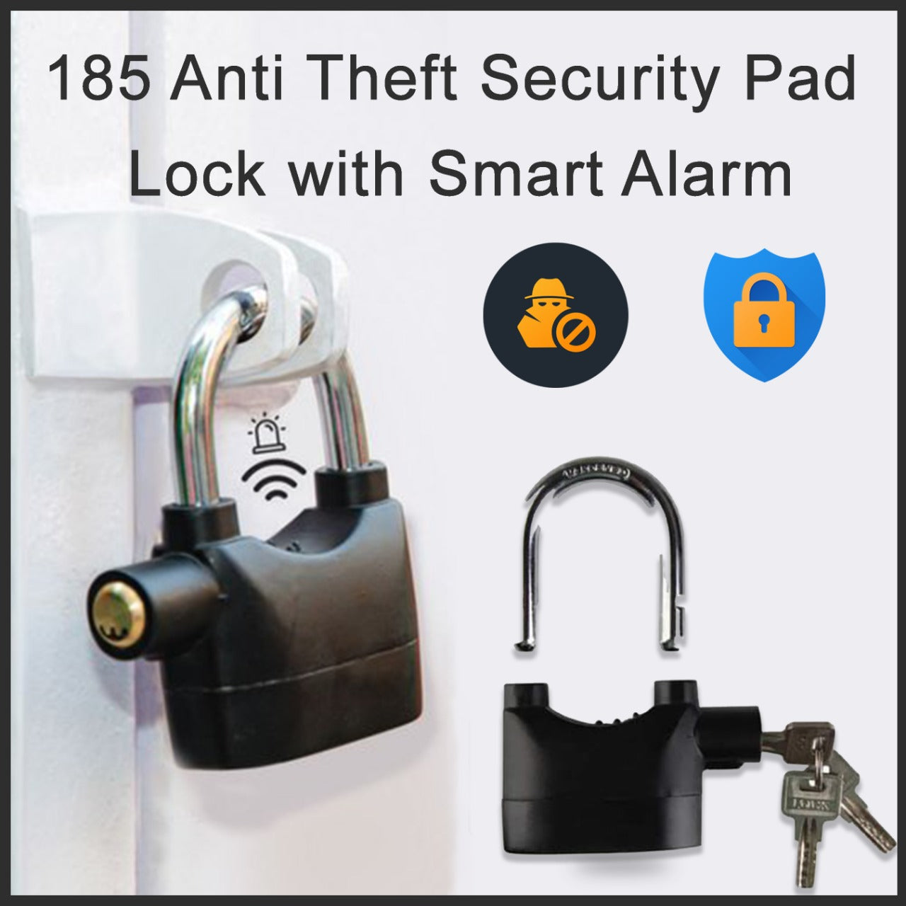 Anti Theft Security Pad Lock with Smart Alarm signaturekarts
