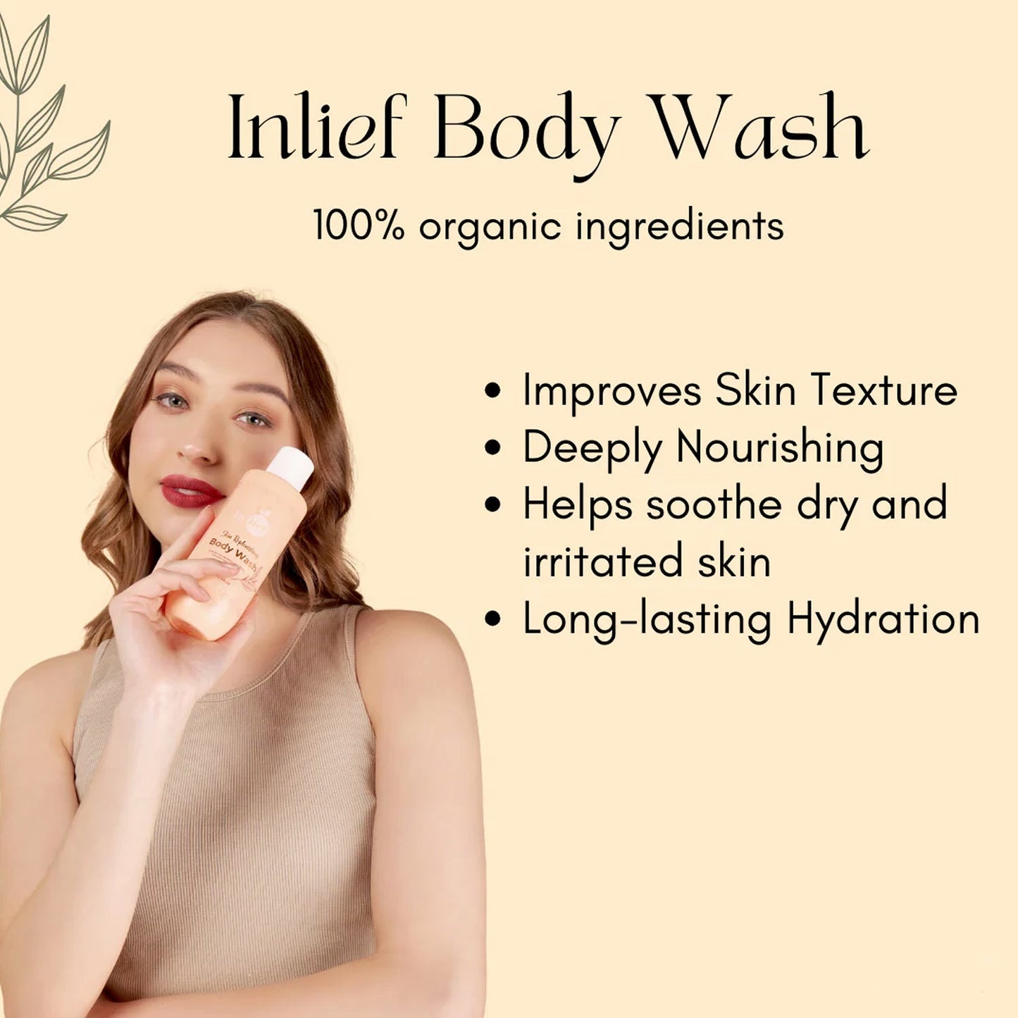 In'lief Nourishing & Hydrating Skin Replenishing Body Wash (250 ml) signaturekarts
