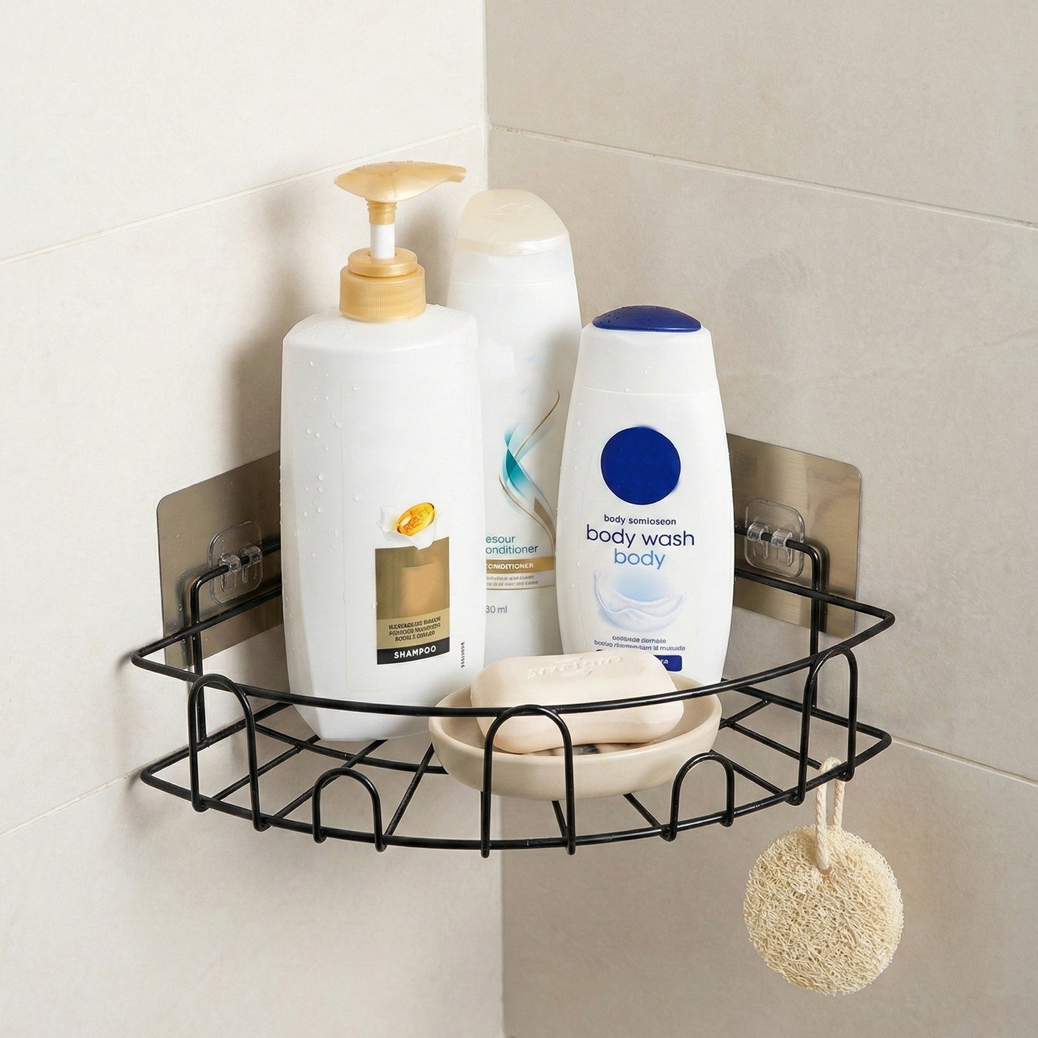2 Pc Shower Caddy Corner for holding and storing various household stuffs and items etc. Your Brand