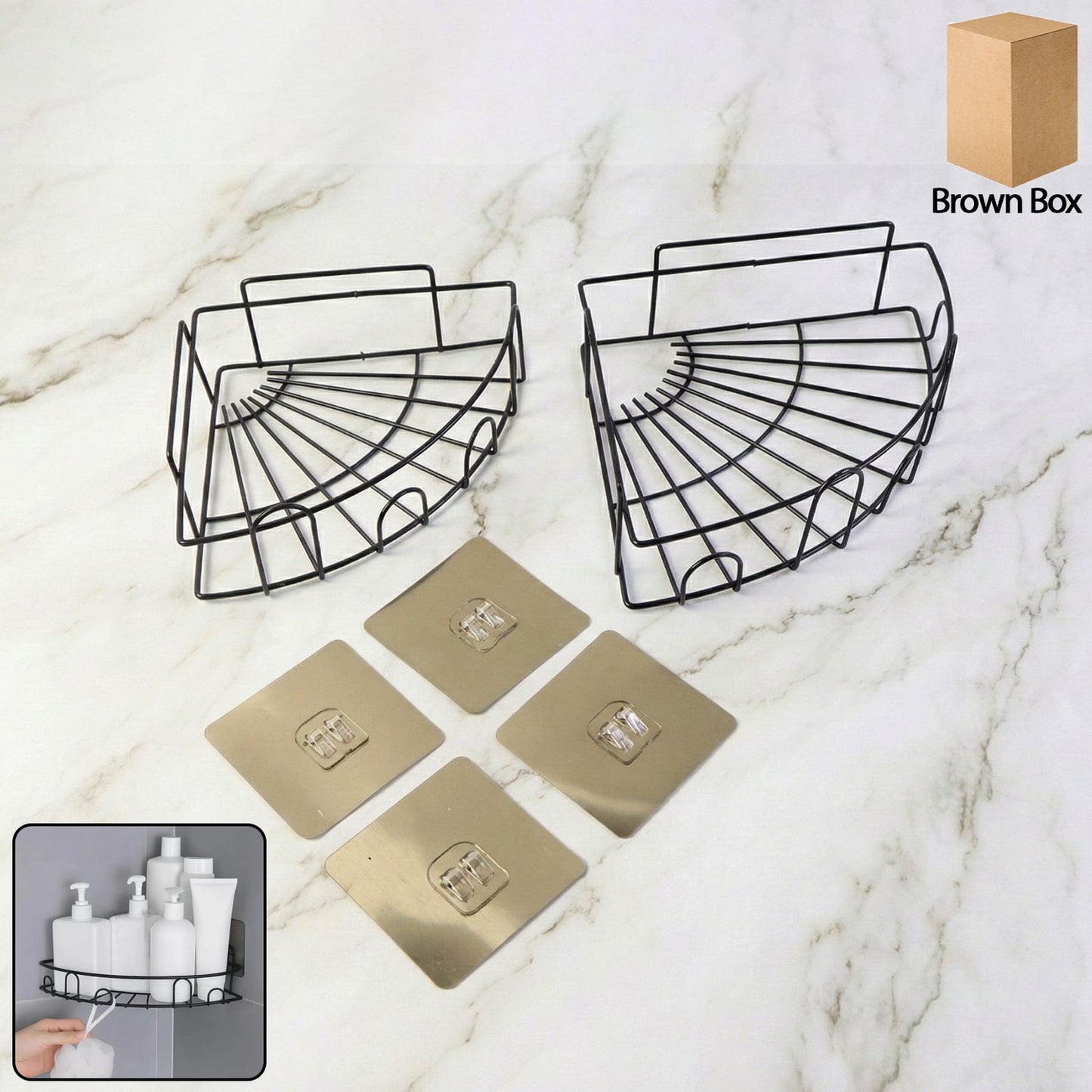 2 Pc Shower Caddy Corner for holding and storing various household stuffs and items etc. Your Brand