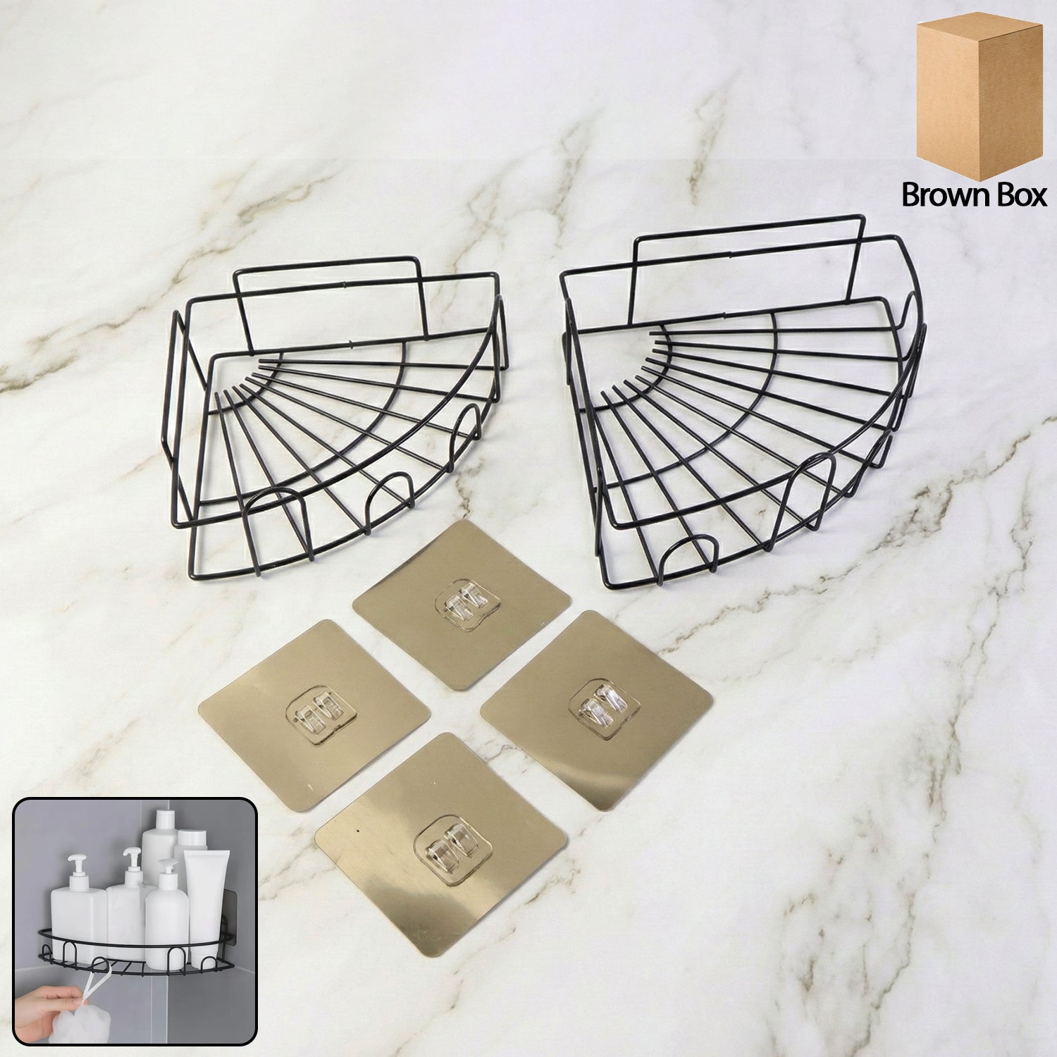 2 Pc Shower Caddy Corner for holding and storing various household stuffs and items etc. Your Brand