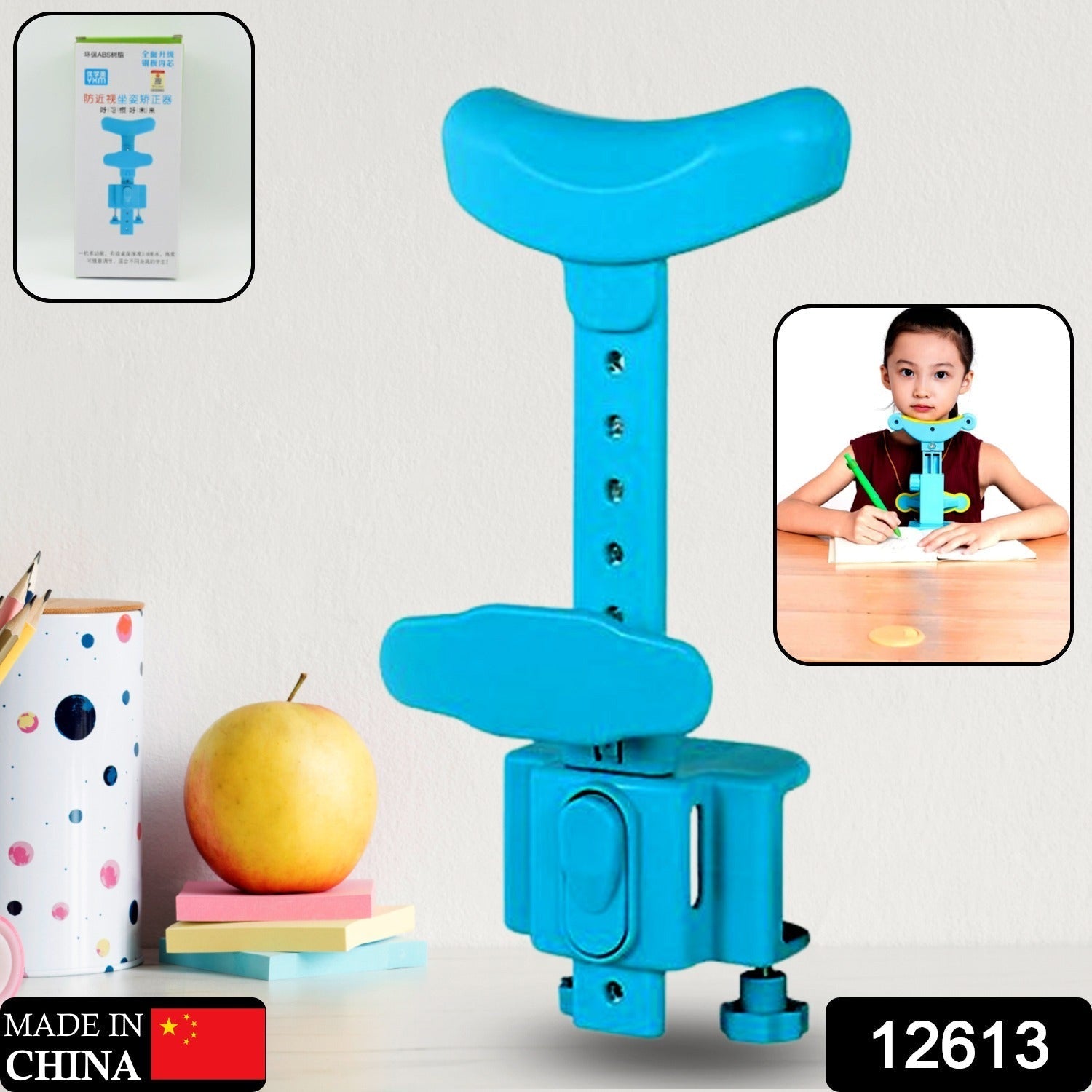 Student Sitting Posture Corrector Child Protector, Kids Sitting Posture Corrector for Reading Writing Adjustable Sitting Support Brace Eye Protection, School Gifts (1 Pc) signaturekarts