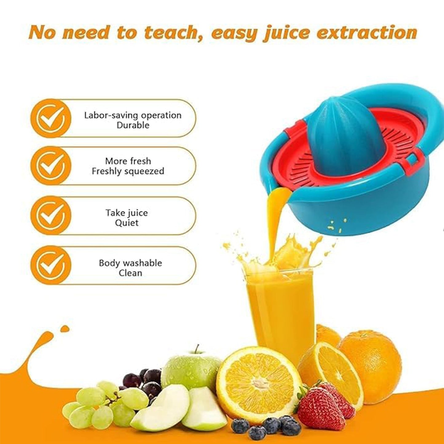 Supermom Plastic Premium Manual Hand Press Citrus Juicer (1 Pc) signaturekarts