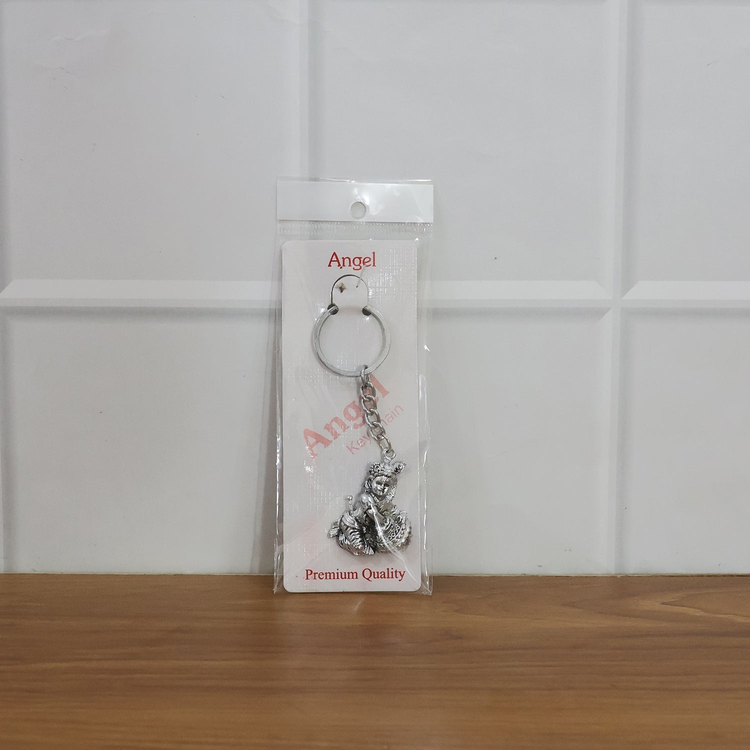 Premium Silver-Finish Metal Bal Krishna Eating Makhan Keychain (1 Pc) The Morsignaturekarts