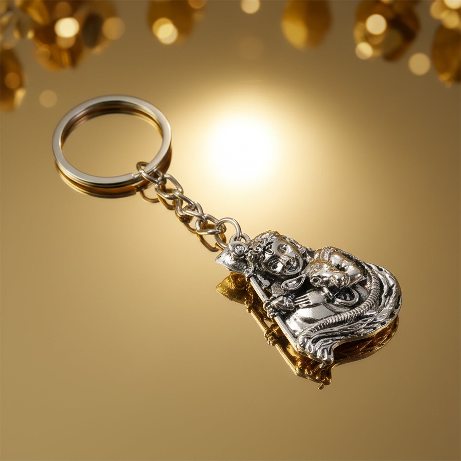 Premium Silver-Finish Metal Keychain (1 Pc) The Morsignaturekarts
