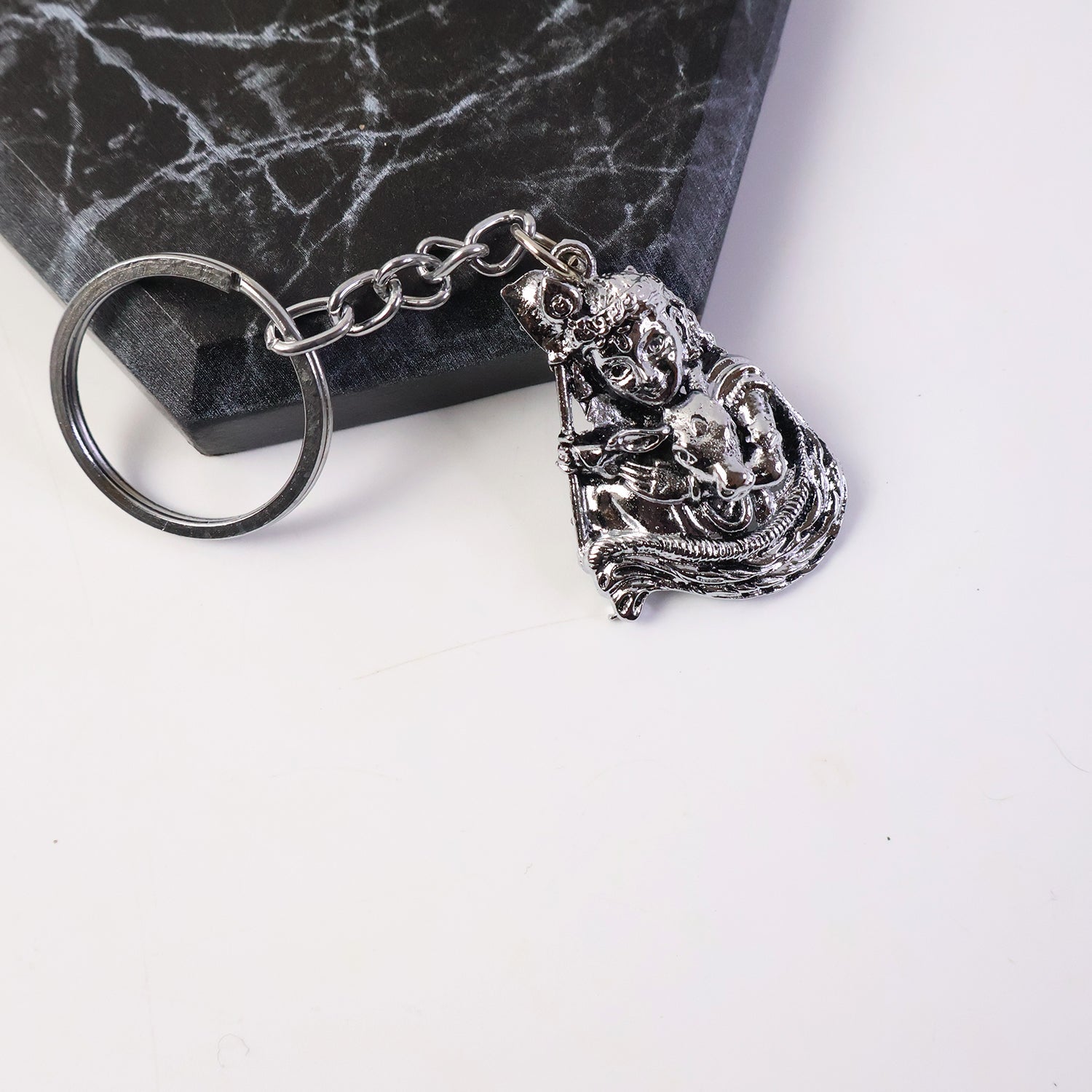 Premium Silver-Finish Metal Keychain (1 Pc) The Morsignaturekarts