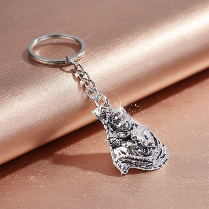 Premium Silver-Finish Metal Keychain (1 Pc) The Morsignaturekarts