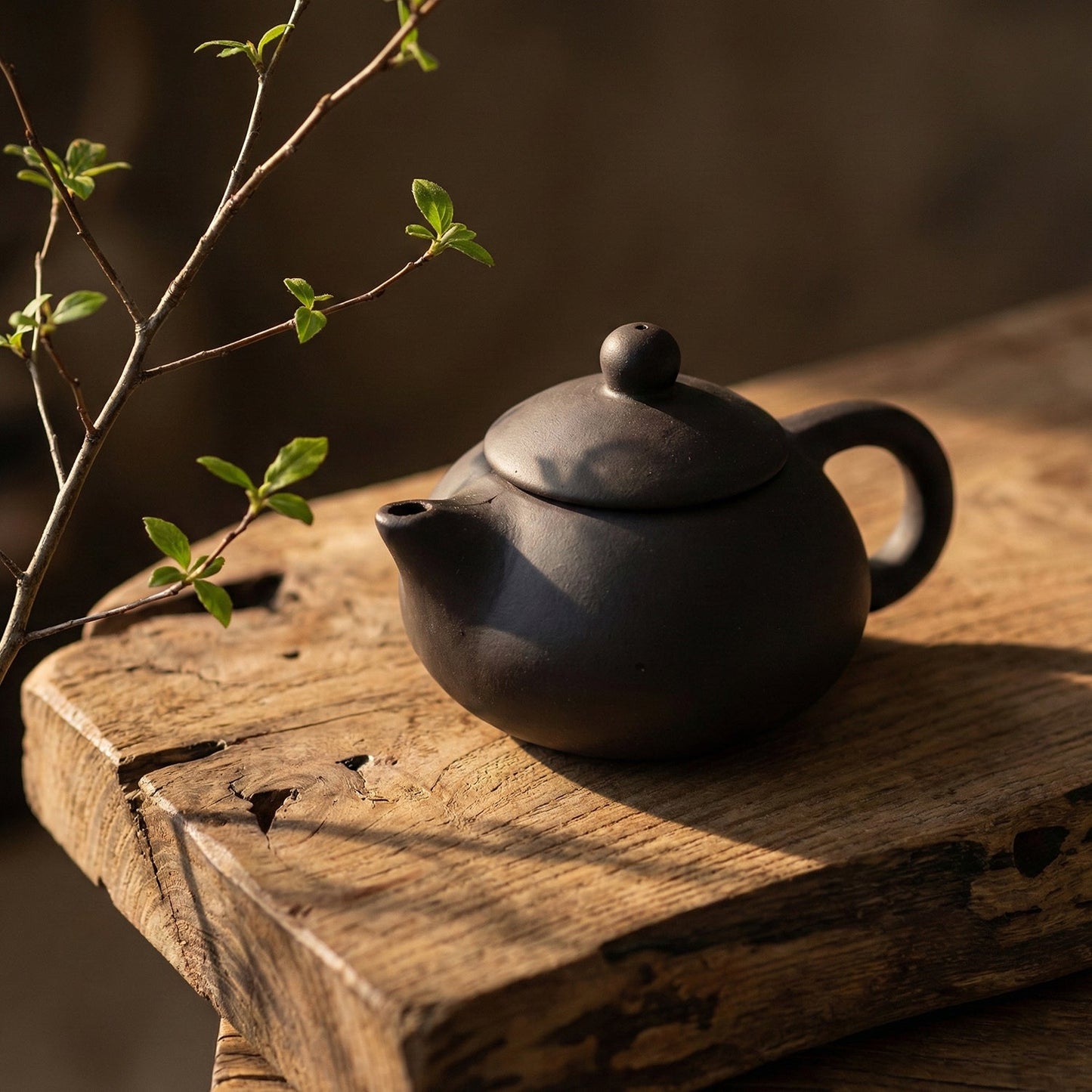 Premium Black Clay / Ceramic Tea Set with Teapot & 4 Cups The Morsignaturekarts