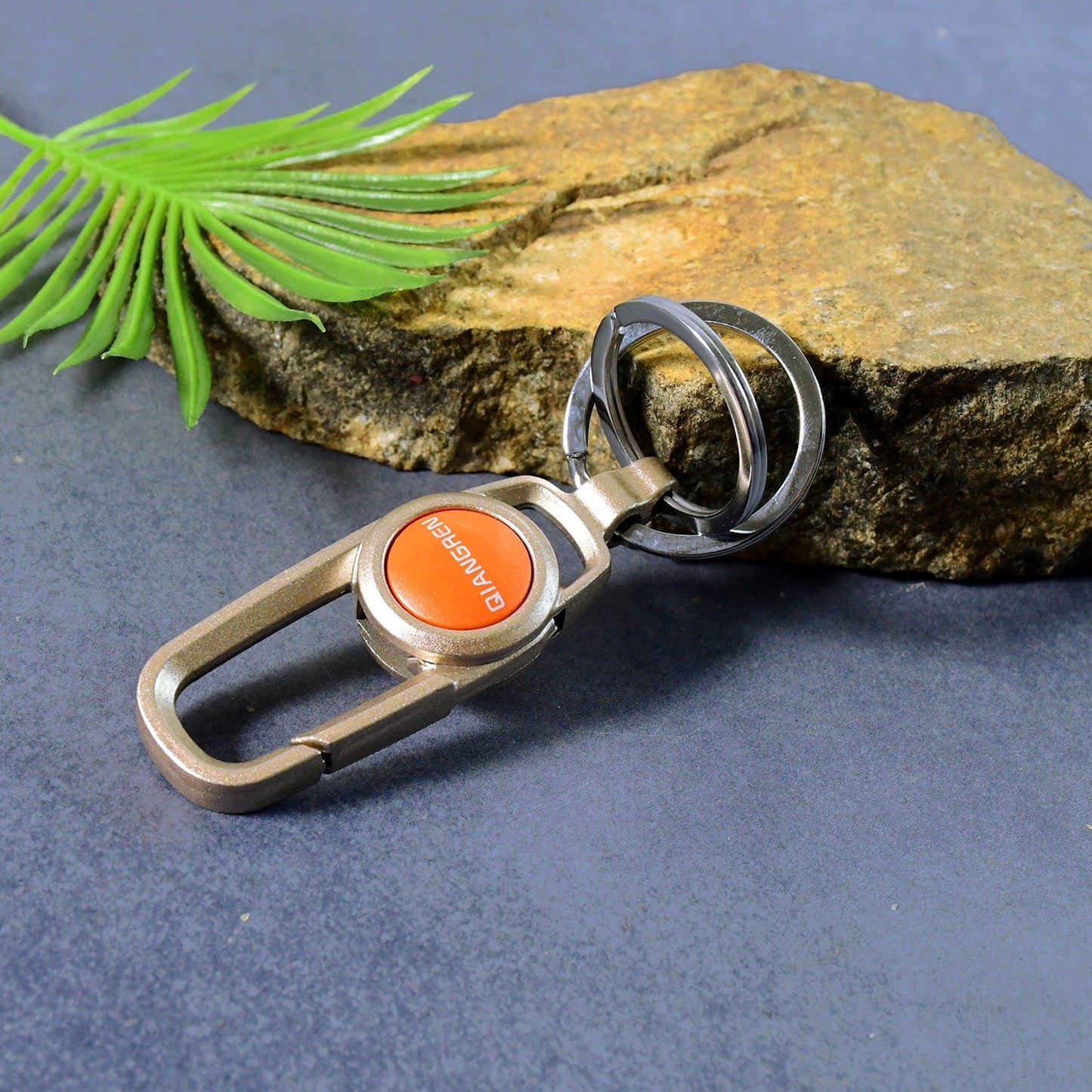 Premium Metal Keychain Carabiner Clip Hook with Dual Key Rings (1 Pc) signaturekarts