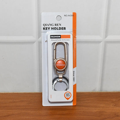 Premium Metal Keychain Carabiner Clip Hook with Dual Key Rings (1 Pc) signaturekarts