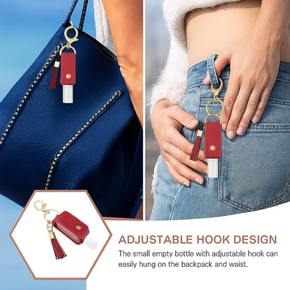 Portable Hand Sanitizer Holder Keychain with Tassel (1 Pc) signaturekarts