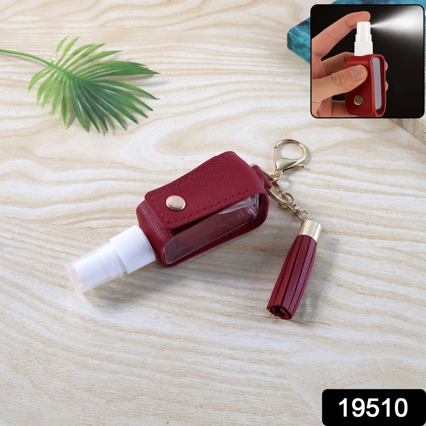 Portable Hand Sanitizer Holder Keychain with Tassel (1 Pc) signaturekarts