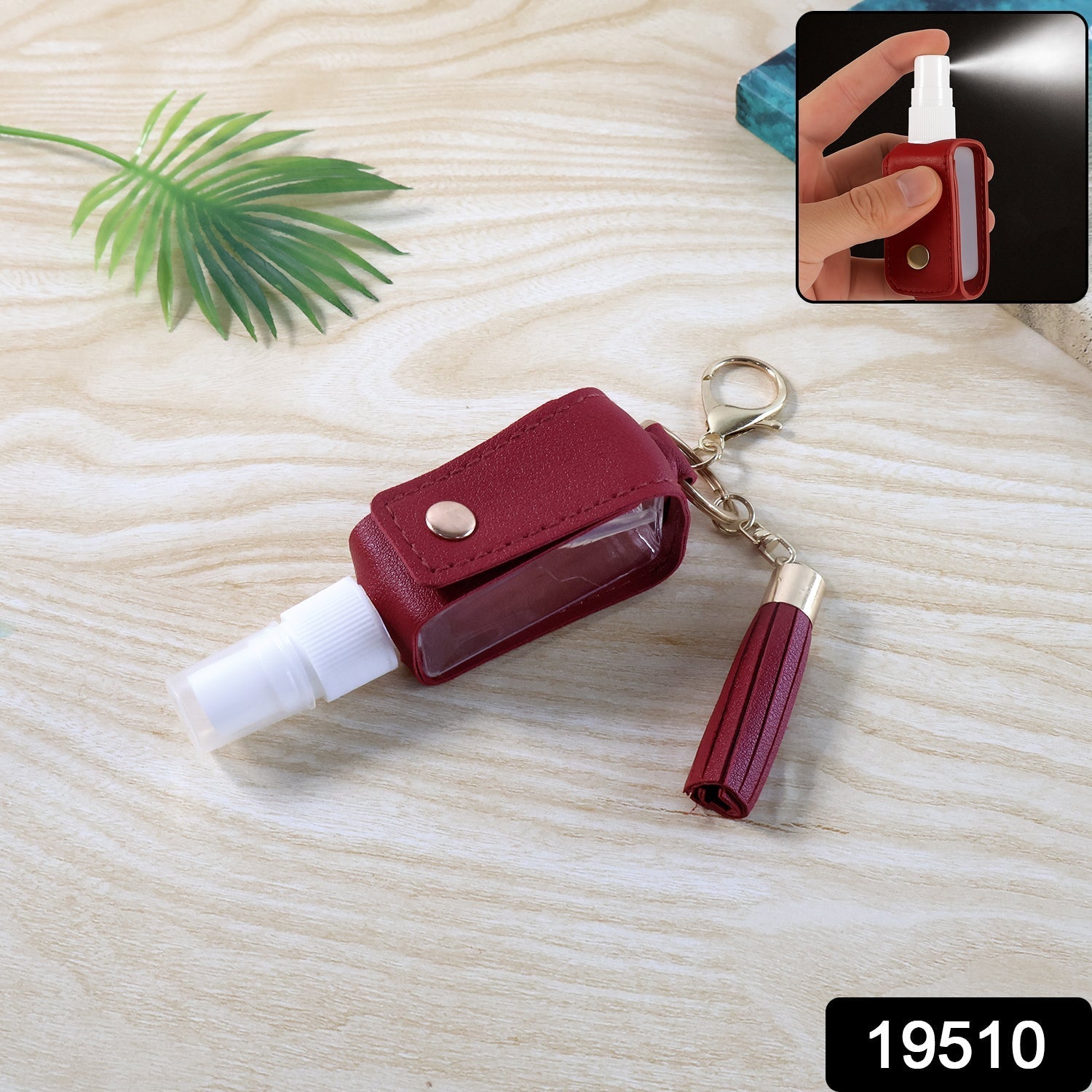 Portable Hand Sanitizer Holder Keychain with Tassel (1 Pc) signaturekarts