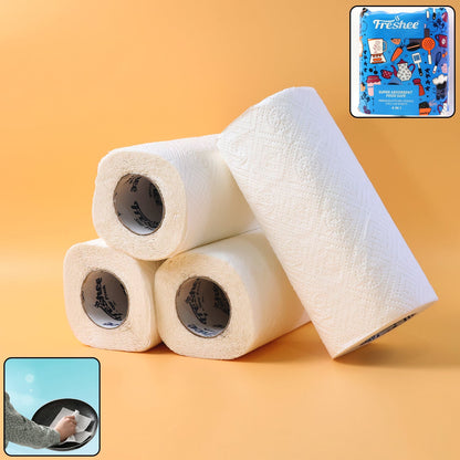 Freshee Super-Absorbent Kitchen Roll 4-in-1 Paper (4 Rolls × 60 Sheets = 240 Sheets) signaturekarts