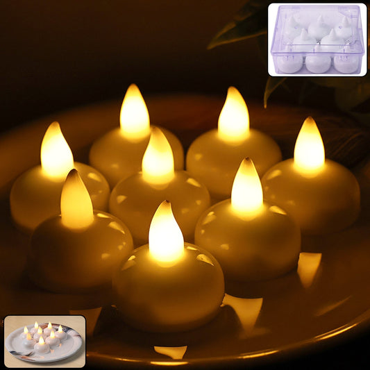 Round LED Flameless Tealight Candles - (8 Pc) signaturekarts