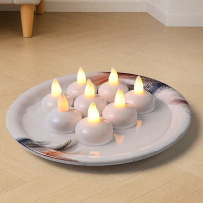 Round LED Flameless Tealight Candles - (8 Pc) signaturekarts