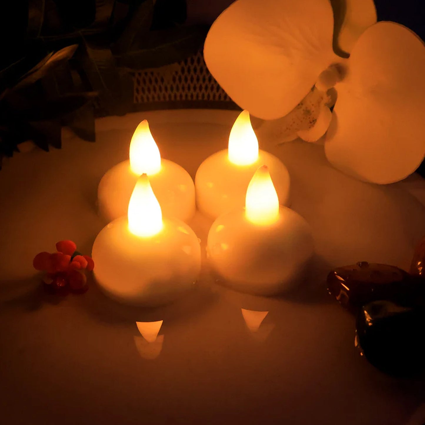 Round LED Flameless Tealight Candles - (8 Pc) signaturekarts